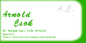 arnold csok business card